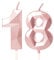 Rose Gold 18 Birthday Candles - Number 18 Candles for Cake, 18th Birthday Cake Toppers