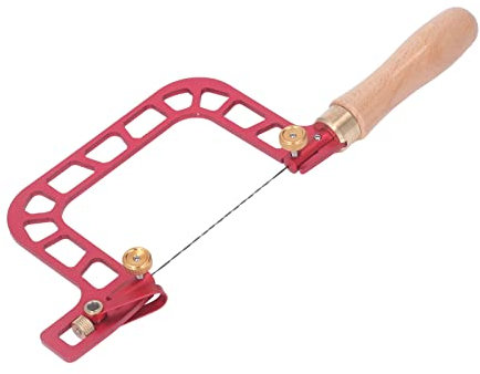 DEWIN Juego de Soporte para Sierra de Joyero, Mini Sierra de Calar para Carpintería con Mango Ergonómico, Sierra Manual Multifuncional con Alambre en U