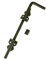 SCORPIO HARDWARE Gate Garage Drop Bolt Cane Type Heavy Duty Shed Stable Black