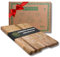 Personalisiertes Schneidebrett aus Eiche 40 x 30 x 3 cm Hochwertiges Küchenbrett aus Stirnholz - Holzschneidebrett groß mit Standfüßen und Griffmulde - Premium Hackblock - Holz Schneidebrett groß