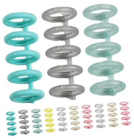 JEWEDECO 30stücke Kunststoff Loseblattbinder Ringe Abnehmbare Buchringe Für Notizbuch Diy Scrapbook Zubehör