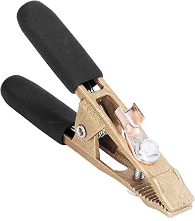 Earth Clamp,260A Multifunctional Earth Cable Clamp with Insulation Sleeve for Gas Shielded Welding (Black Cover)