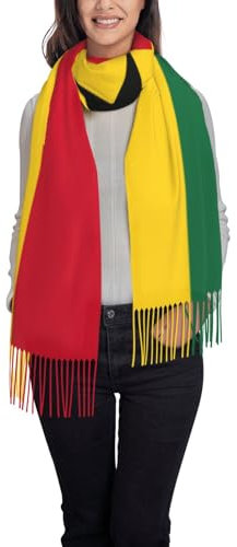 Mode Schal Flagge Von Ghana Damen Winterschal Warmer Kuschelige Stola Scarf 68X196Cm Lange Schals Für Winter Reisen Indoor