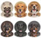 Lot de 60 assiettes en carton pour fête de chien, véritable visage de chiot, décorations de fête d'anniversaire pour chien, décorations de fête d'anniversaire sur le thème du chien