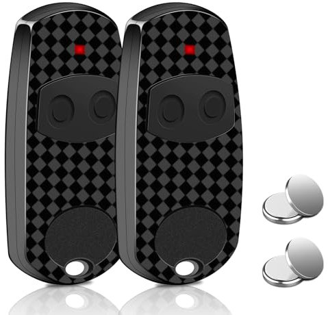 2 PCS Telecommande Portail, Telecommande Universelle Porte de Garage, Télécommande Porte Garage Compatible avec 433,92 MHz NA,EV,EE, 2 Canaux
