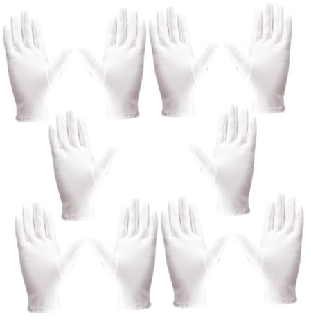 Hemobllo 5pares Guantes Elásticos Joyería Guantes Inspección Etiqueta Materiales Cómodos