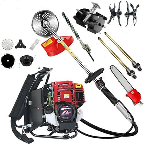 Decespugliatore a zaino GX35 a 4 tempi, decespugliatore a benzina, decespugliatore, bordatore, utensile da potatura + 2 aste di prolunga