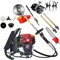 Decespugliatore a zaino GX35 a 4 tempi, decespugliatore a benzina, decespugliatore, bordatore, utensile da potatura + 2 aste di prolunga