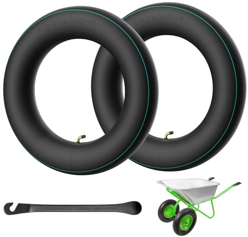 NVGFTG 2 Pezzi 4.80/4.00-8 Camera D'aria per Carriola, Camere D'aria di Ricambio, Camera D'Aria Multiuso, Per Carrelli a Mano, Carriola