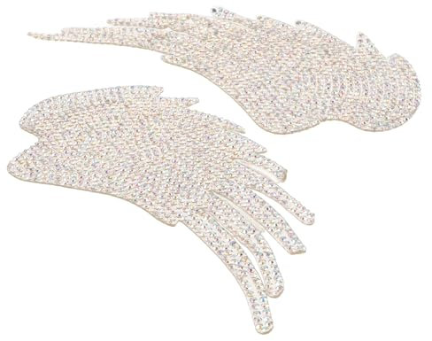 ARTIBETTER 2stücke Dekorative Engel Flügel Patch Für Kleidung Glitzer Applique Zum Ausbessern Und Verstärken Einfach Anzuwenden Mit Nadel Oder Bügel