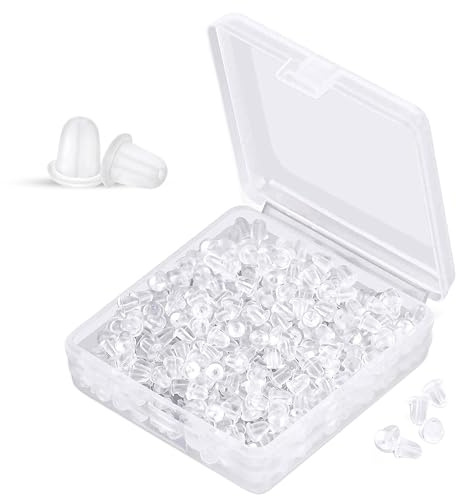 YXIING 1200 Pcs Earring Backs, Plastic Earrings Safety Backs Soft Silicone for Studs Earrings Stoppers Earnuts Posts for Women Jewellery Accessories