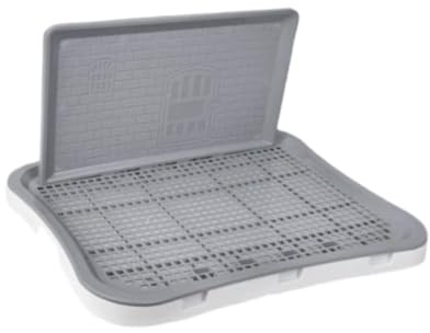 predolo Bac à litière intérieur pour Chien, Tapis d'urine et urinoir Portables, Gris Blanc