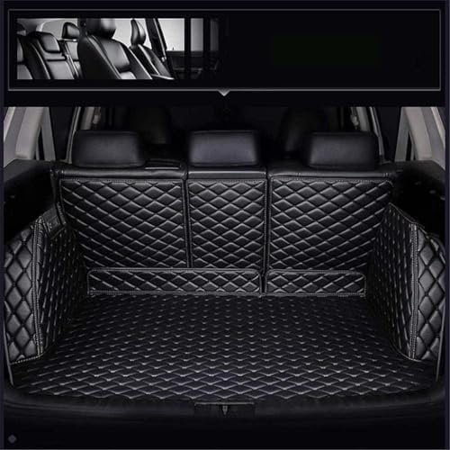 HIENHD Auto Kofferraummatte FüR VW Golf VII Variant Station Wagon (Estate) 2013-2025,All Inclusive Wasserdicht Kofferraumwanne Schutzmatte Antirutsch Kofferraum Schutz Interieur ZubehöR,D/Black