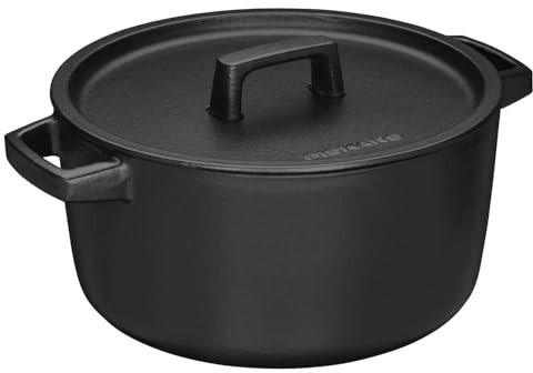 Fiskars Folken Gusseisen-Kasserolle mit Deckel, 4 l, Emailliert | Kochtopf für alle Herdarten, 1075698