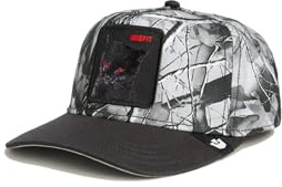 Goorin Bros Black Curved Snapback Cat Misfit Camo Desaturated Camo The Farm Cap
