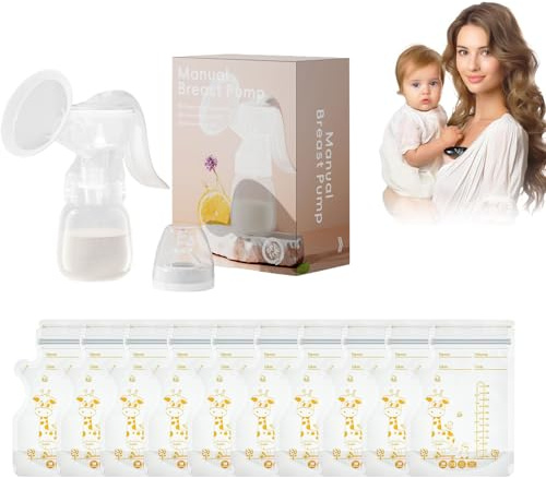 Tire-lait Manuel,Tire-lait Portable,Breast Pump,Tire-Lait Manuel Compact,Pumpe au Lait Maternel Douce et Efficace