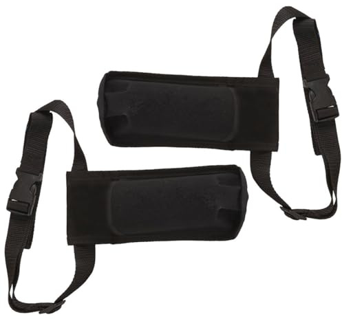 Ipetboom Paquet Banane pour Masseur et Bouteilles D'huiles Essentielles, Pochette Ajustable en Tissu Résistant, Rangement Pratique pour Salon et Transport, Lot de 2 Pièces Noir, Taille