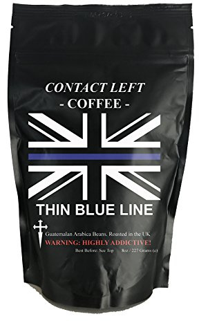 Contact Left Coffee Company Thin Blue LINE Coffee Blend Roast Coffee Beans