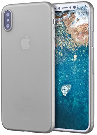 doupi UltraSlim Funda para iPhone X (iPhone 10), Finamente Estera Ligero Estuche Protección, Gris