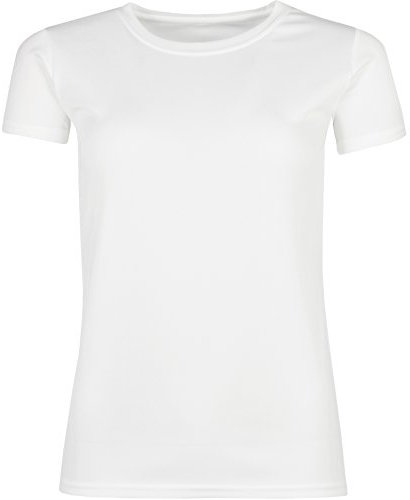 Ladies Breathable Performance Sports T Shirt (2XL, Pure White)
