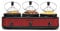 Elite Platinum EWMST-325R Triple Slow Cooker Buffet Server, Warmer, Adjustable Temp Dishwasher-Safe Oval Ceramic Pots, Lid Rests, 3 x 2.5Qt Capacity, Red