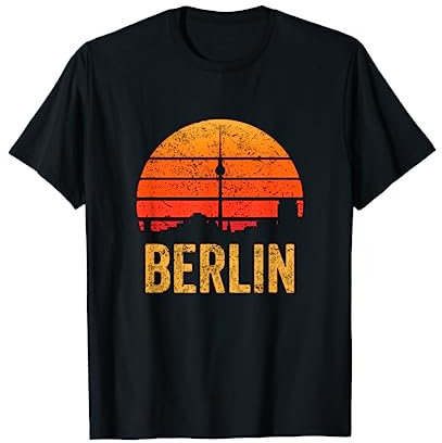 Vintage 80er Retro Berlin Shirt Silhouette Skyline Souvenir T-Shirt