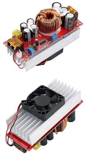 Nikou Stabilizzatore Tensione, DC-DC 10-60V a 12-97V 1500W 30A Modulo Convertitore Boost DC Step Up Regolatore di Tensione CC CV Stabilizzatore Modulo di Alimentazione