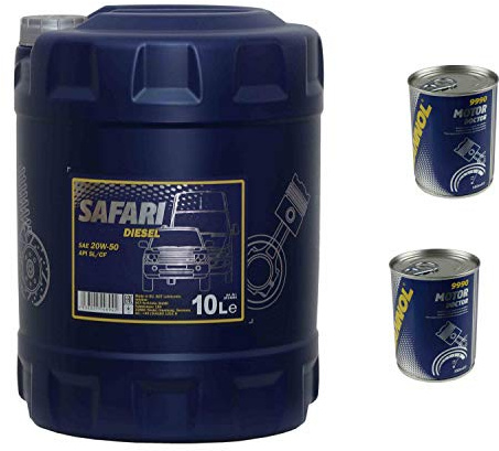 10L Motoröl MANNOL Safari 20W-50 2x MANNOL Motor Doctor ADDITIV