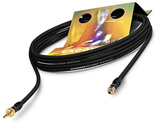 Sommer Cable 10m 3,5mm Audio Verlängerungskabel Adapterkabel Miniklinke Stecker auf Mini-Klinke Buchse HICON verriegelbar - GOCW-1000-SW
