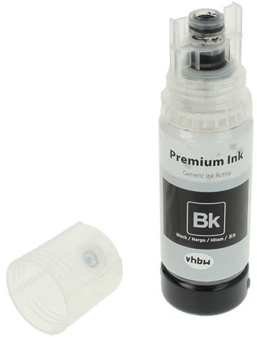 vhbw Nachfülltinte kompatibel mit Epson L6170, L6190 Drucker - Refilltinte Dye Schwarz, 70ml
