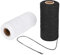2pcs Corde en Macramé 250m x 1mm, Corde en Coton Fil de Macramé pour Tenture Cintre de Plante Artisanat Cadeau Décoration