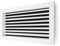 Ralertreik Rejilla Impulsión Blanca Lamas Horizontales Móviles para Aire Acondicionado Salida de Aire Orientable (600x100 mm)