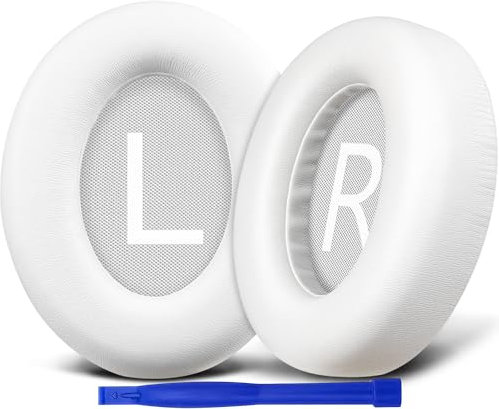 SOULWIT Replacement Earpads for Bose 700 (NC700) Wireless Headphones, Ear Pads Cushions with Softer Protein Leather, High-Density Noise Cancelling Foam, Added Thickness - White