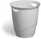 Durable ECO Small Waste Paper Bin - Bedroom & Office Wastepaper Baskets - Recycled Plastic & Blue Angel Certified - 16L Grey