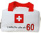 Schnooridoo 1. Hilfe Tasche Geburtstag Party Polyester Weiss/Rot (Tasche 1.Hilfe für alle ab 60)