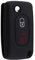 SALPIE - Coque de clé, porte-clés, compatible avec Citroën C2, C3, C4, C5, Picasso, 2 touches, Peugeot 107, 206, 207, 307, 308, 406, 407, télécommande (noir, coque en silicone)