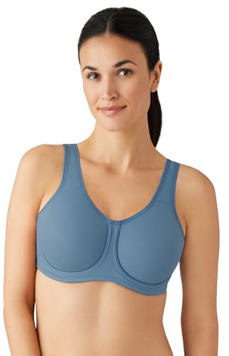 Wacoal Womens Sport Full Figure Underwire Bra, Provincial Blue, 32 E