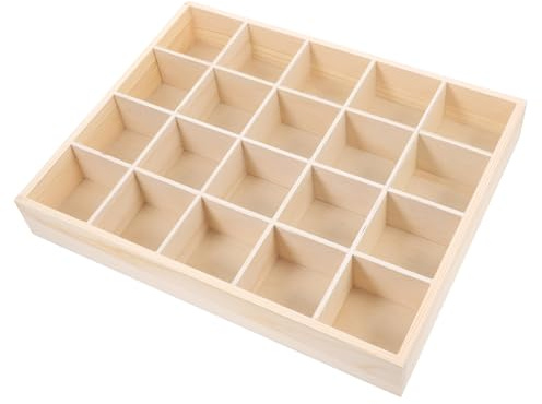 Ciieeo Caja De Almacenamiento 20 Compartimentos Organizador Apilable Para Calcetines Ropa Interior Y Artículos Pequeños 13.38X10.62X1.96 Pulgadas Para Cajones Armario Y Oficina