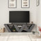 HOCUS PICUS Modern TV Stand for up to 65-inch TVs, Tv Stand Media Unit, Tv Console, 2 Tiers Unit Component for Storage Shelf for Living Room, Bedroom etc. with Multi Colour Option (Anthracite)