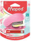 Maped - Agrafeuse Mini Vivo Rose Pastel + 400 Agrafes 26/6 - Corps en Matériau Recyclé - Avec Ôte Agrafes Intégré - Compatible Agrafes 24/6 et 26/6 - Relie jusqu’à 15 Feuilles