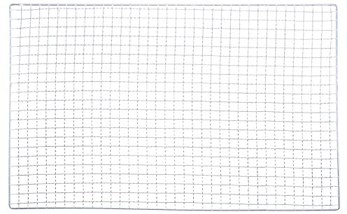 sourcing map 2pcs Square BBQ Grill Net 30x50cm Galvanized Iron Barbecue Mesh Mat for Baking Smoking Charcoal Grilling Roasting