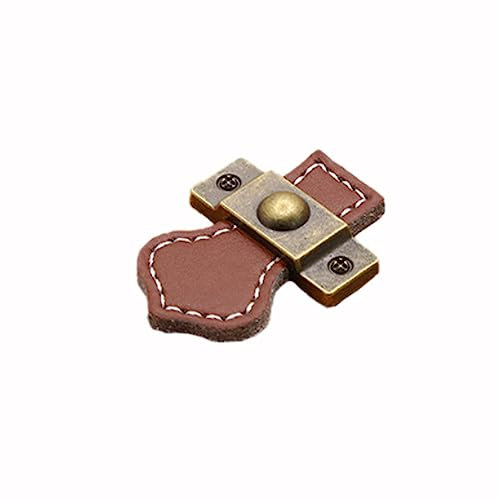 Wambere 4 Stück Ledergriffe für Möbel Vintage Lederknauf Ledergriffe Leder Knöpfe Türknauf für Kommode Schubladen Kleiderschrank Küchenschränke Schrankknöpfe Möbelgriffe mit Schrauben,Braun A