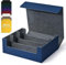 UAONO Sammelkarten-Aufbewahrungsboxen für 1800+ Karten, Premium Magnetic Deck Boxen, Leather Deck Case mit Trennwänden, Spielkarten Deck Boxe für TCG Magic the Gathering YuGiOh Karten (Blau)