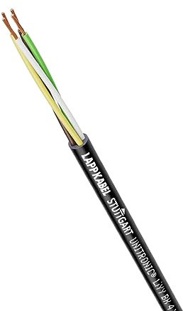 10 Meter Lapp 1030205 LiYY PVC- Steuerleitung 8x0,14 mm² I LED Kabel 8 adrig I lötbares Kabe I Datenleitung I Signalleitung schwarz