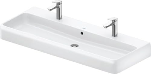 Duravit Qatego Aufsatzwaschtisch, 1200x470mm, mit Überlauf, Unterseite geschliffen und glasiert, DuraCeram, 2382122026, Farbe: Weiß