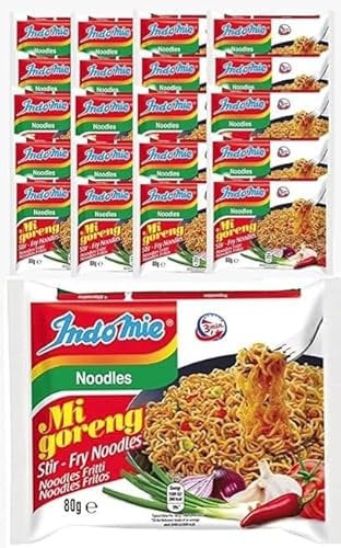 Mi Goreng Stir-Fry Noodles - Original Flavor, 80g (Pack of 20) | Authentic Indonesian Instant Noodles | Versatile Meal Option | Ready in 3 Minutes
