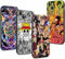 PBNDJVG 4 Stück Handyhülle für Samsung Galaxy A15 4G Hülle 6.5'' Anime Luffy Zoro Gear 5 Sun God Nika Manga Muster Design Case Kameraschutz Schutzhülle TPU Silikon Weich Ultra Dünn- 01