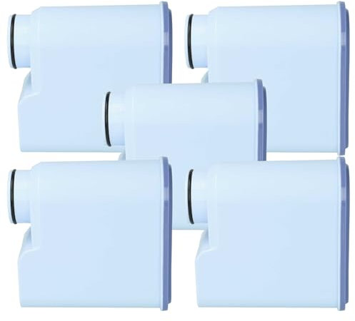 vhbw 5X Wasserfilter Filter kompatibel mit Saeco Incanto HD8911/02, HD8911/01 Kaffeevollautomat, Espressomaschine Hellblau