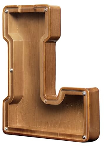 AORCMITN Sparschwein aus Holz für Jungen, Mädchen, Kinder, Kleinkinder, Erwachsene, bestes Geschenk für Freunde (23,4 cm, L