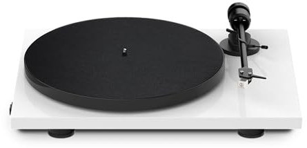 Pro-Ject E1 Phono, Plug & Play Einsteiger Plattenspieler mit elliptischer Tonabnehmernadel, schaltbarer Phono Vorstufe und elektronischer Geschwindigkeitsänderung (AT3600L, Weiß)